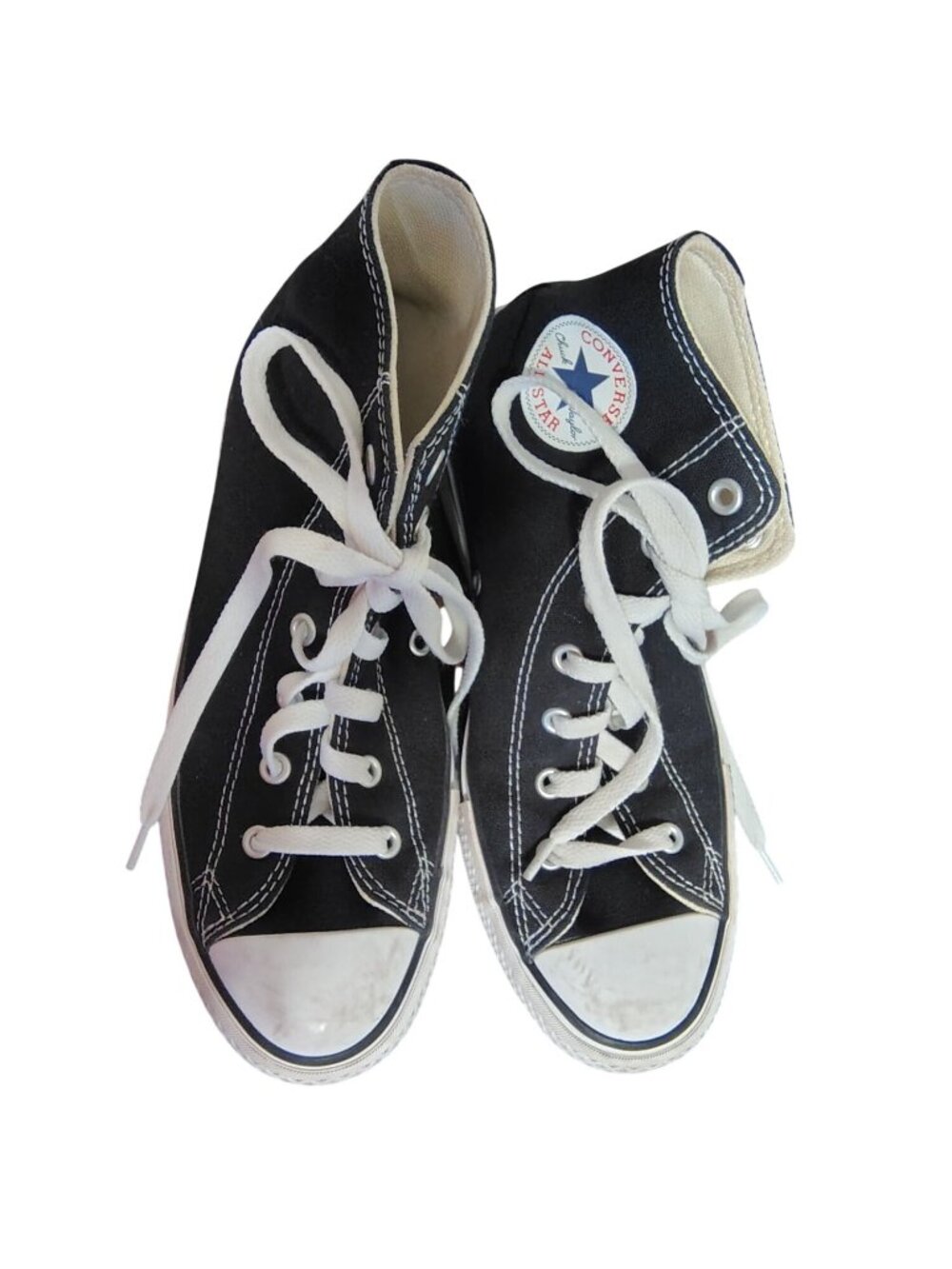 Converse Size 5 Women's Chuck Taylor Black and White Shoes Sneakers Hi Tops